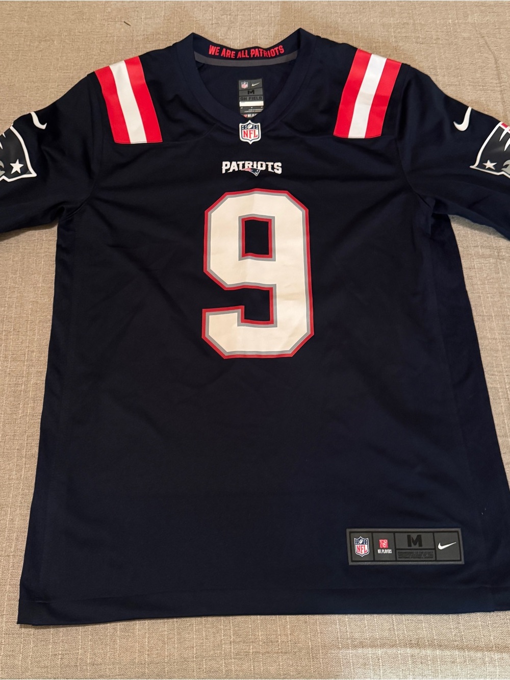 NFL New England Patriots Navy Red & White Kids Jersey #9